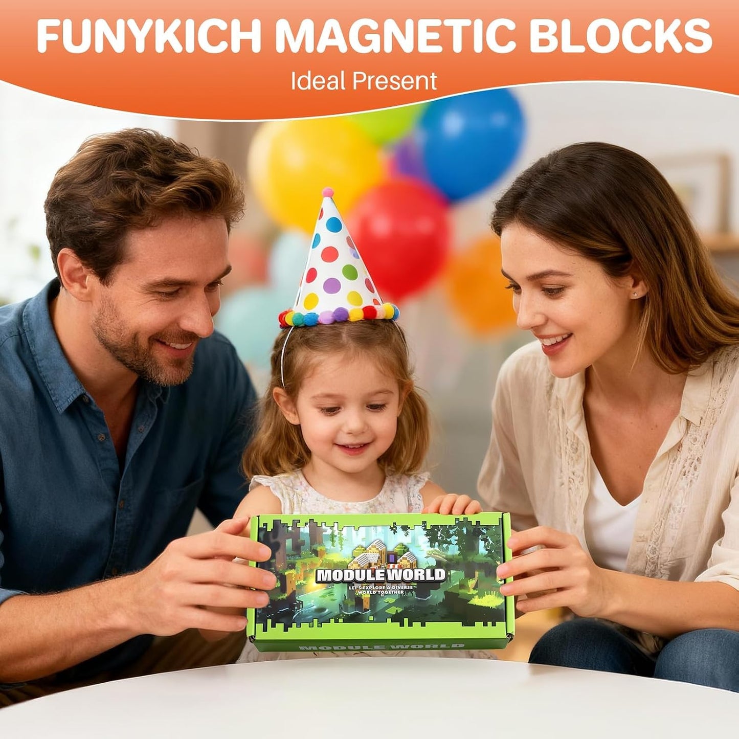 FUNYKICH 100 bloques magnéticos para niños, juego de cubo de constr...