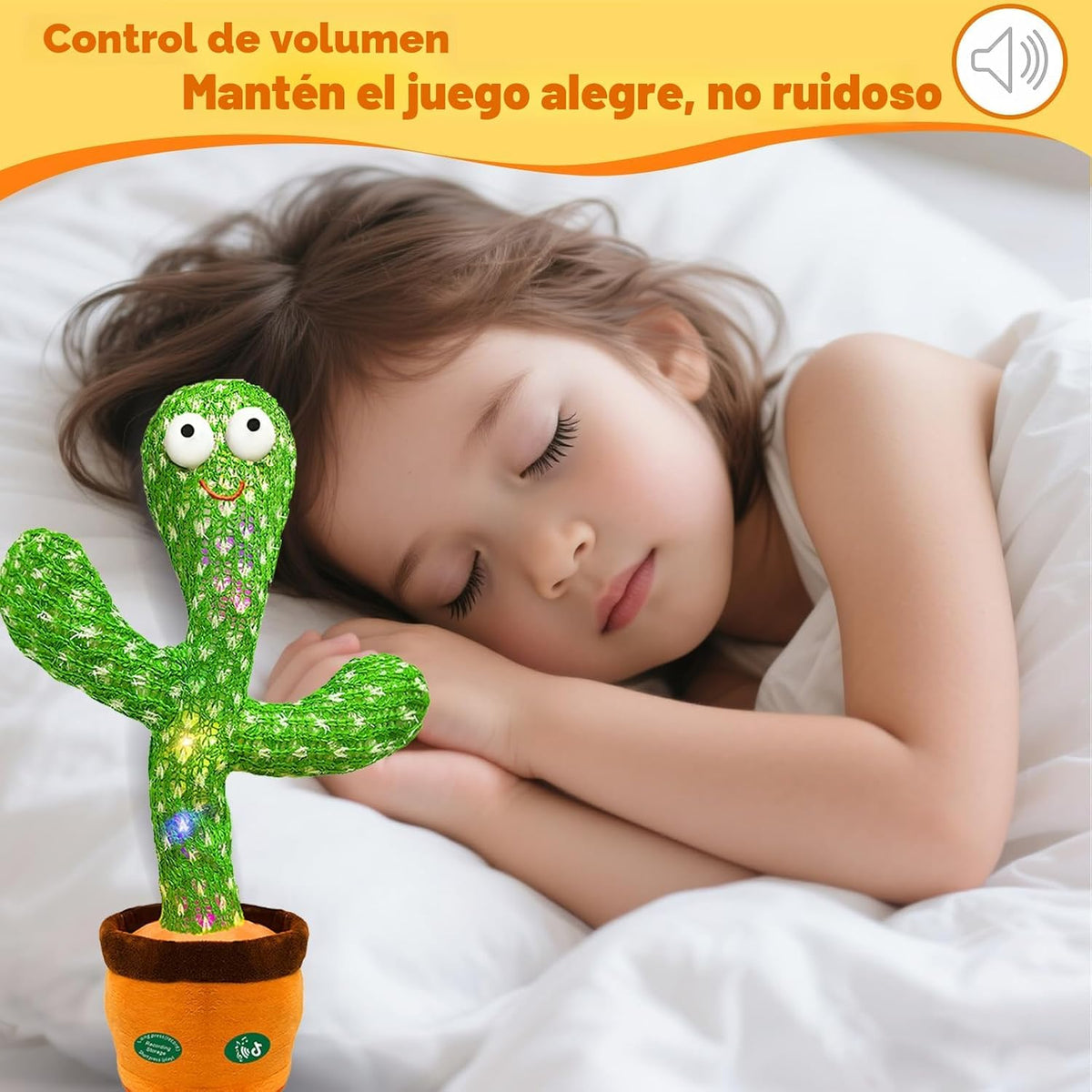 Hunfur Juguete interactivo de cactus parlante que baila, repite lo...