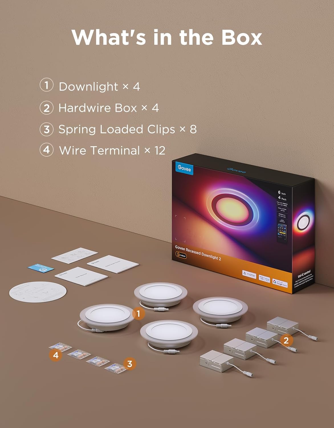 Govee Iluminación empotrable inteligente de 6 pulgadas, luz LED emp...