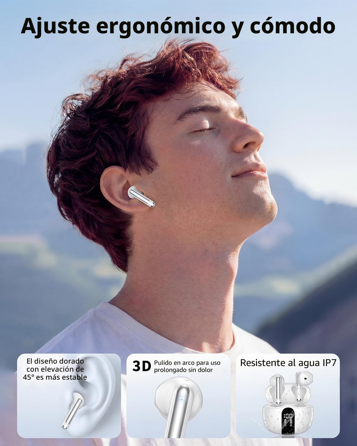 Auriculares inalámbricos, 2026 Bluetooth 5.4 Auriculares estéreo de...