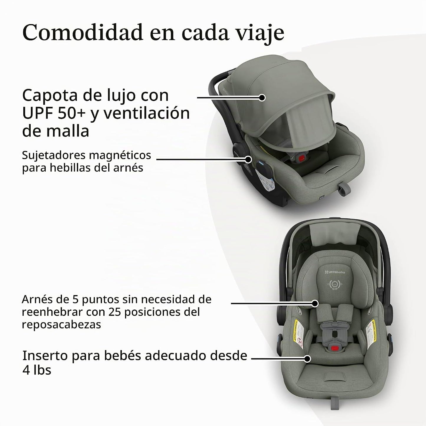 UPPAbaby Cruz V3 Cochecito + Mesa V3 - Conjunto de sistema de viaje...