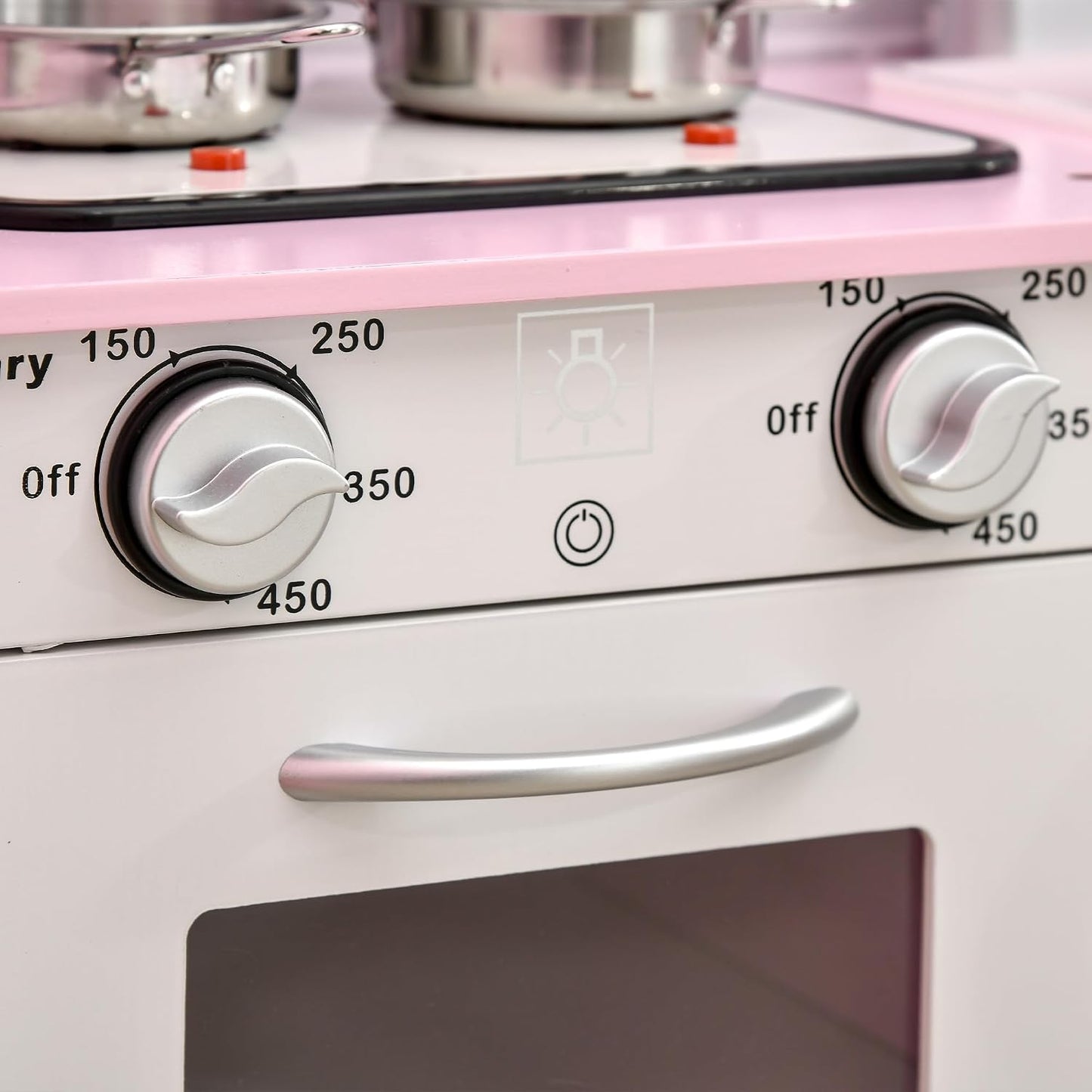 Qaba Juego de juguetes de cocina para niños, luces de estufa de 3 a...