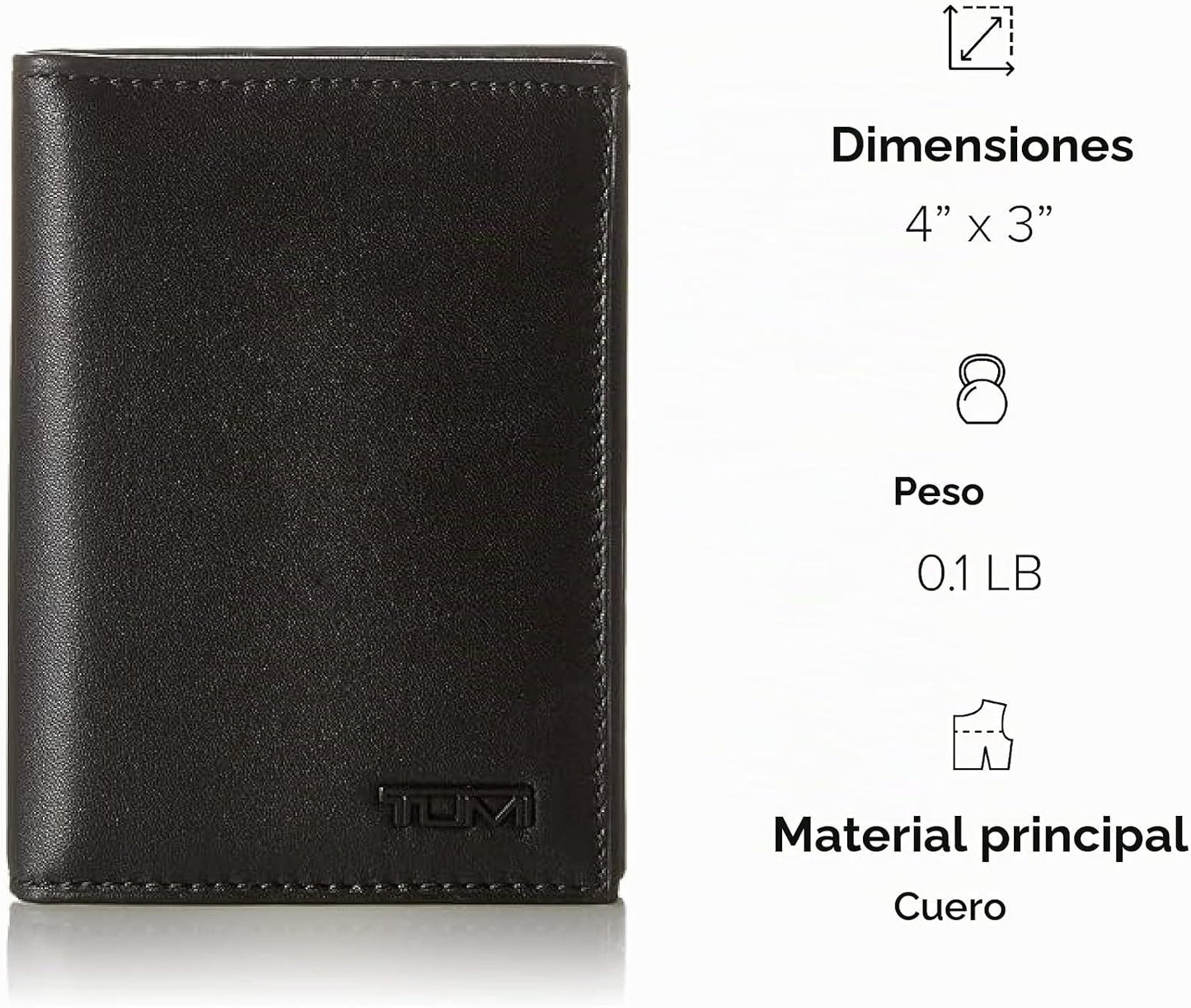 TUMI - Cartera Delta L-Fold con RFID ID Lock para Hombre - Negro, N...