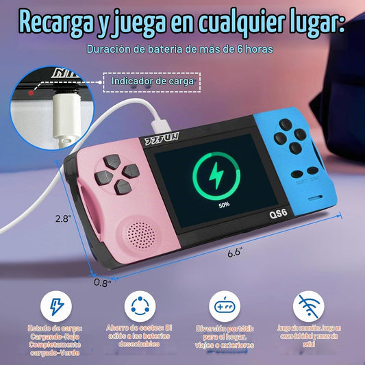 Juegos de mano de 16 bits para niños con pantalla grande IPS de 3.2...
