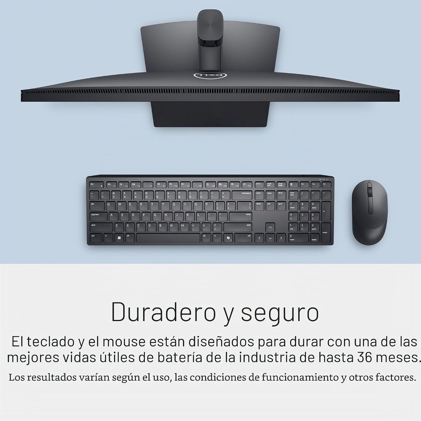Dell Teclado y mouse inalámbricos avanzados - KM520 - Inalámbrico,...