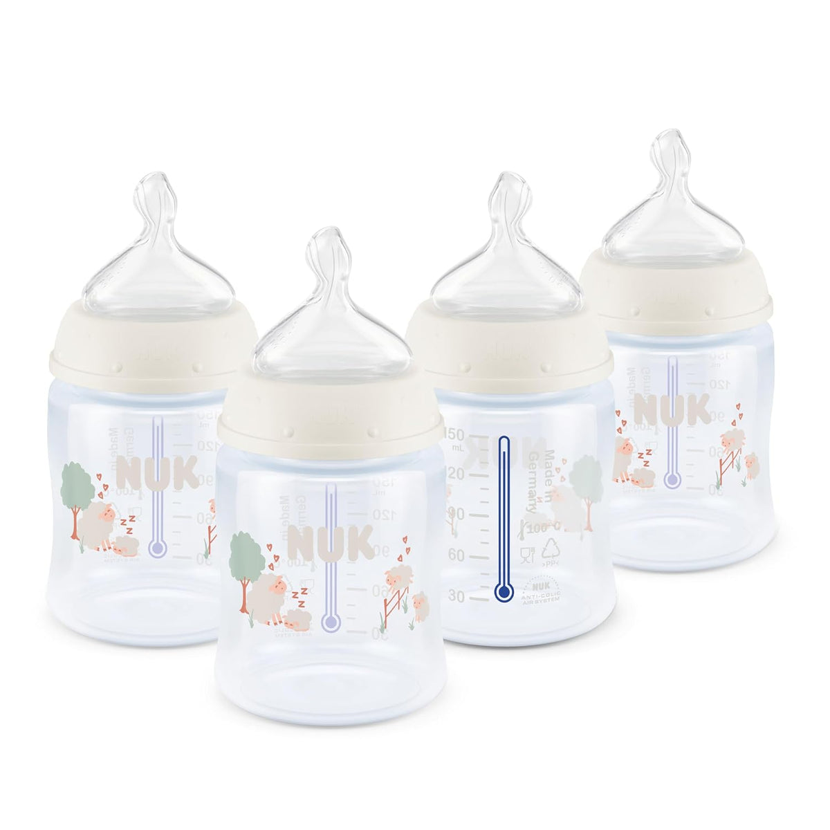 NUK First Choice Smooth Flow - Botella anticólicos, melocotón, 10 o...