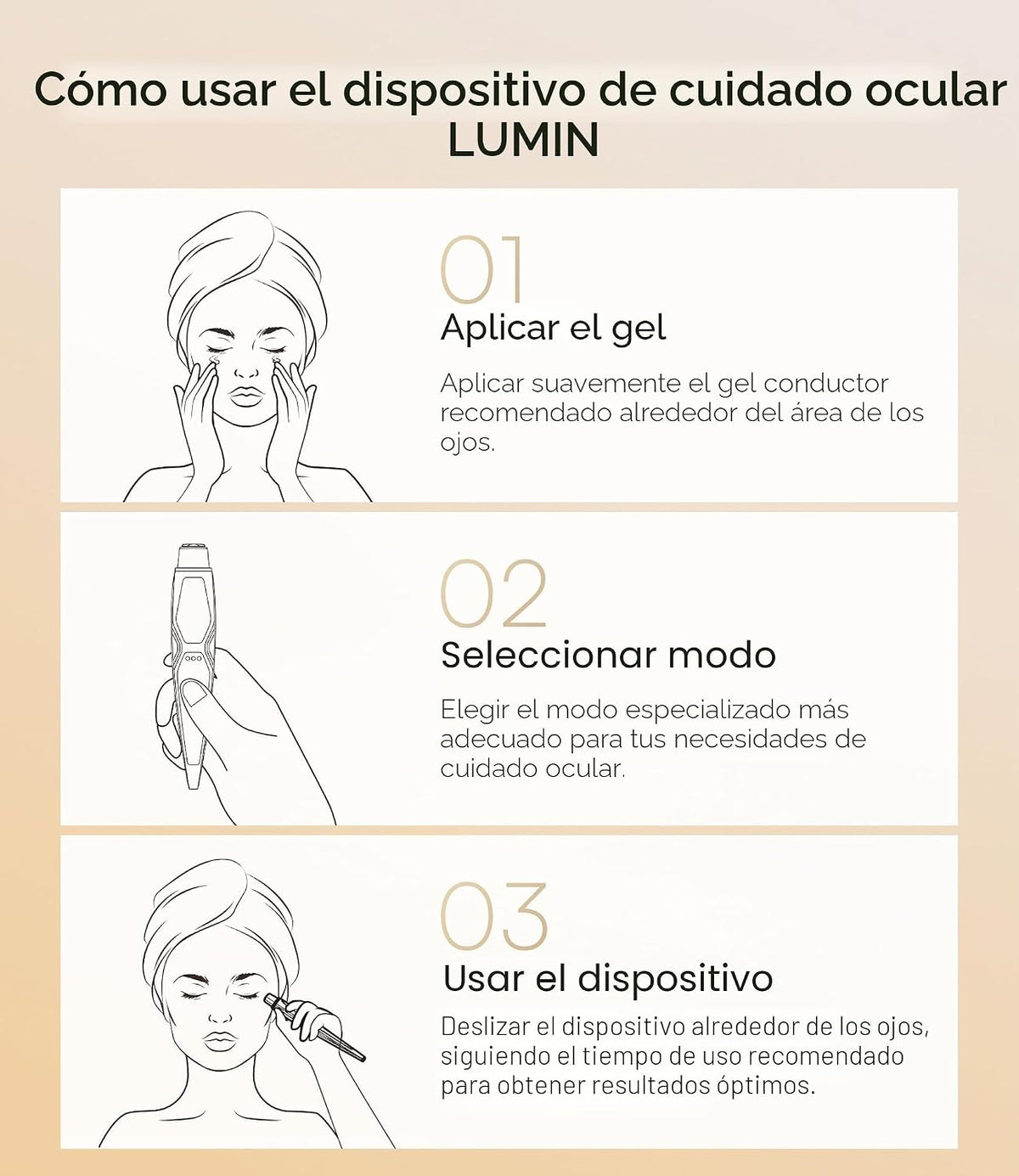 INIA Terapia de luz roja debajo de los ojos para la cara, dispositi...