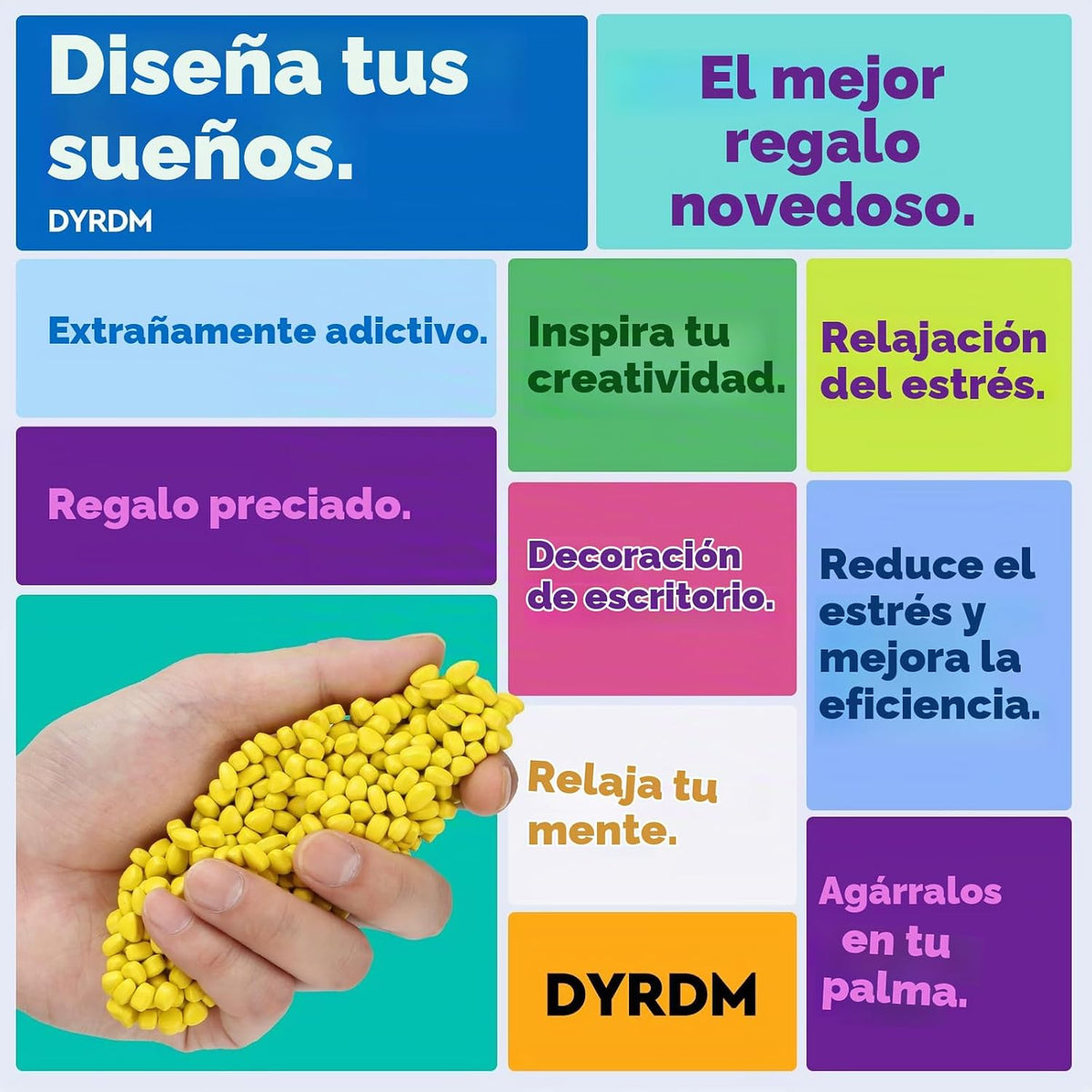 DYRDM Masilla de ferrita 500+ amarillo, accesorio de escritorio par...