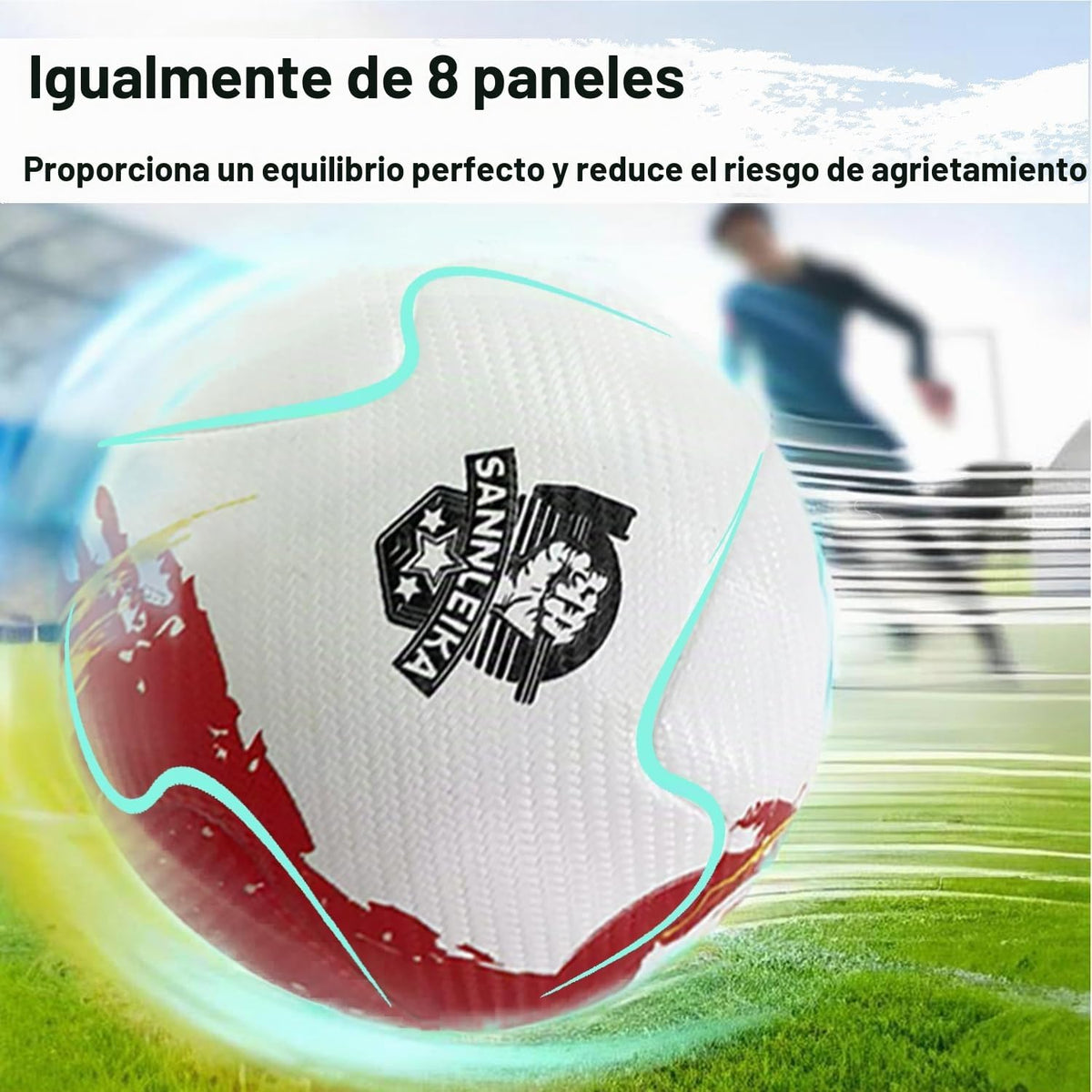 SANNLEIKA Storm Series - Pelota de fútbol profesional para principi...
