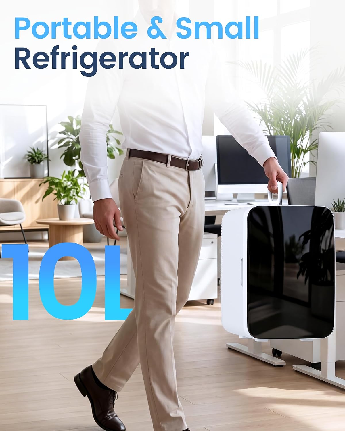 Electactic Mini refrigerador compacto de 10 L, refrigerador pequeño...