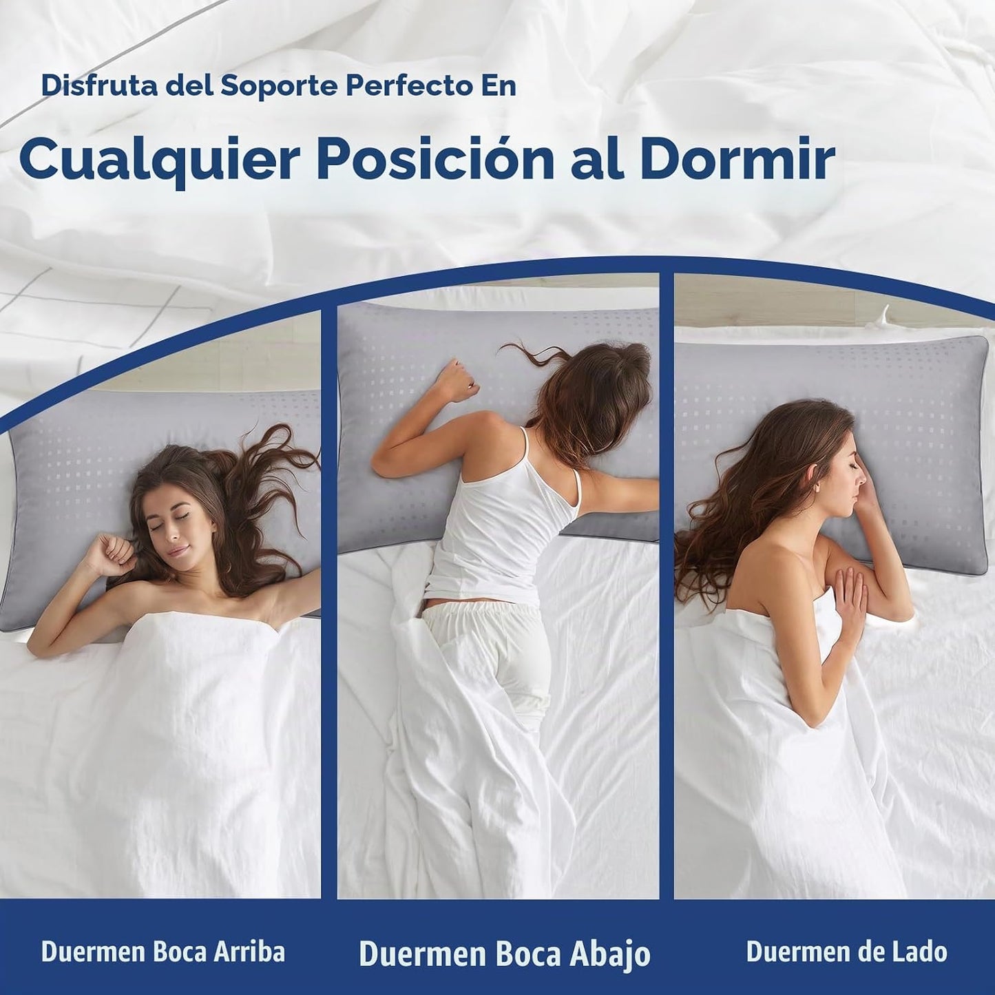 Higoom Almohadas de cama tamaño King para dormir, 4 unidades, almoh...