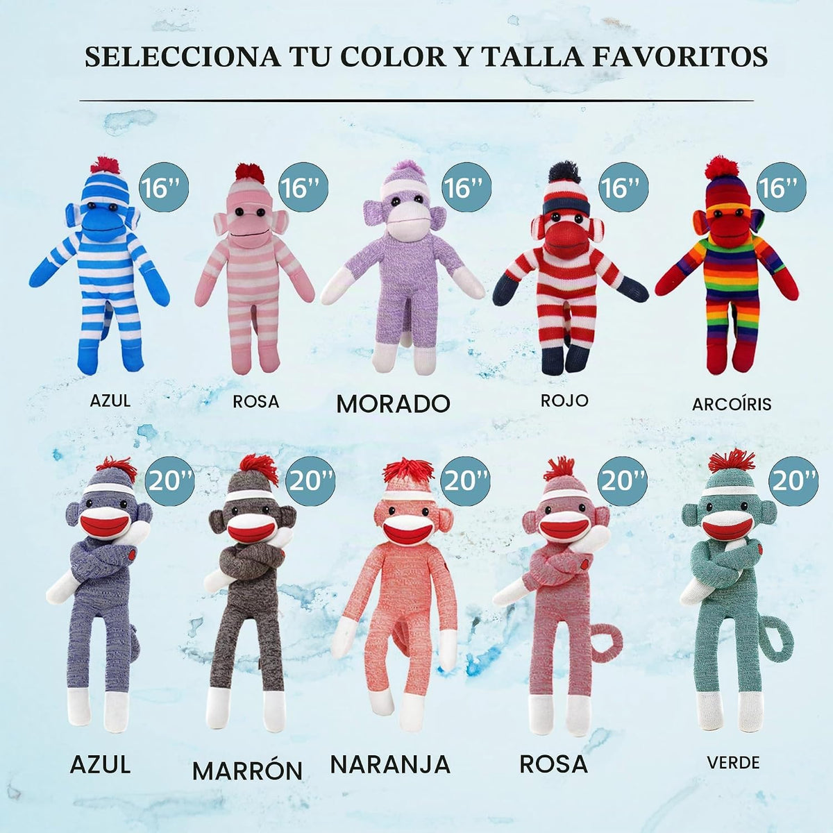 Made By Aliens Adorable Mono Calcetín, El Juguete de Peluche Animal...