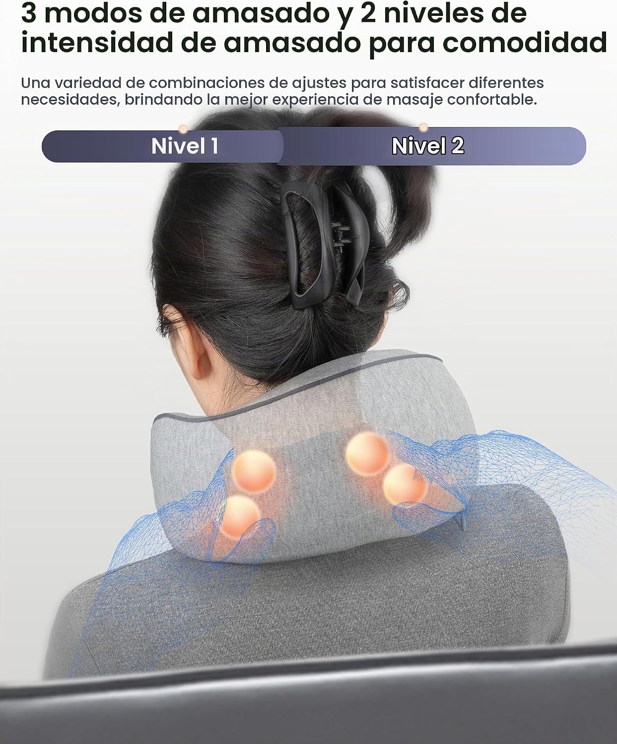 CILI Almohada Masajeadora de Cuello Inalámbrica con Calor, Masajead...