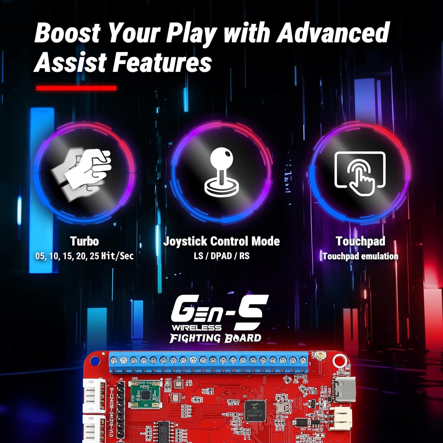 Brook Tablero de combate Gaming Gen5W - Tablero controlador inalámb...