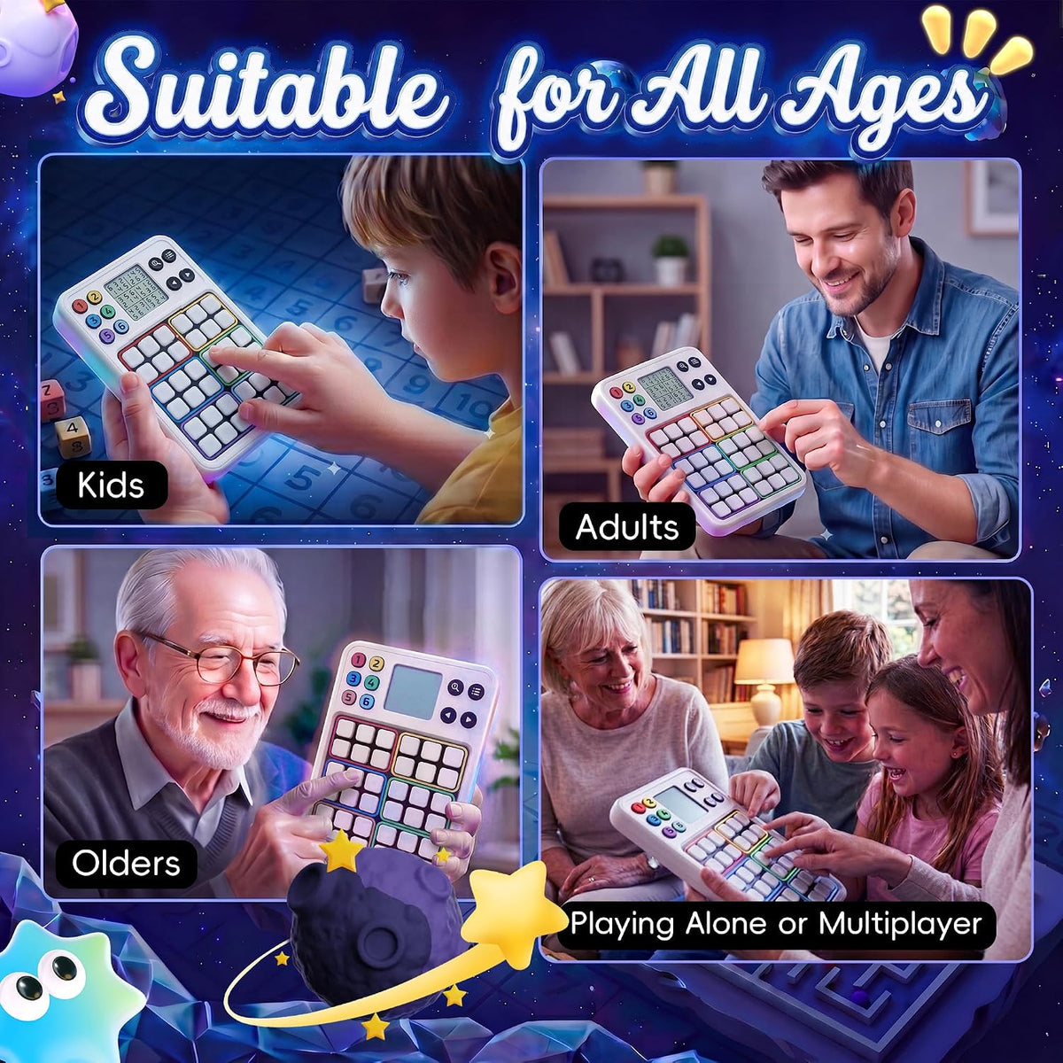 SMILESSKIDDO Rompecabezas de Sudoku de color inteligente, juego de...