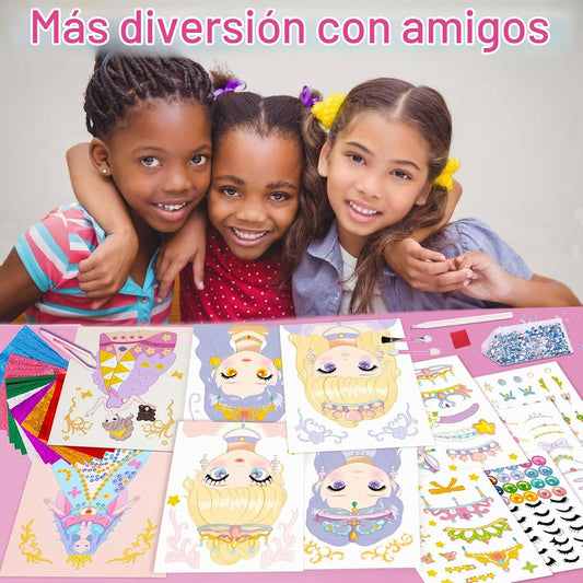iGetooy Juego de disfraces 4 en 1, maquillaje de princesa fantasía,...
