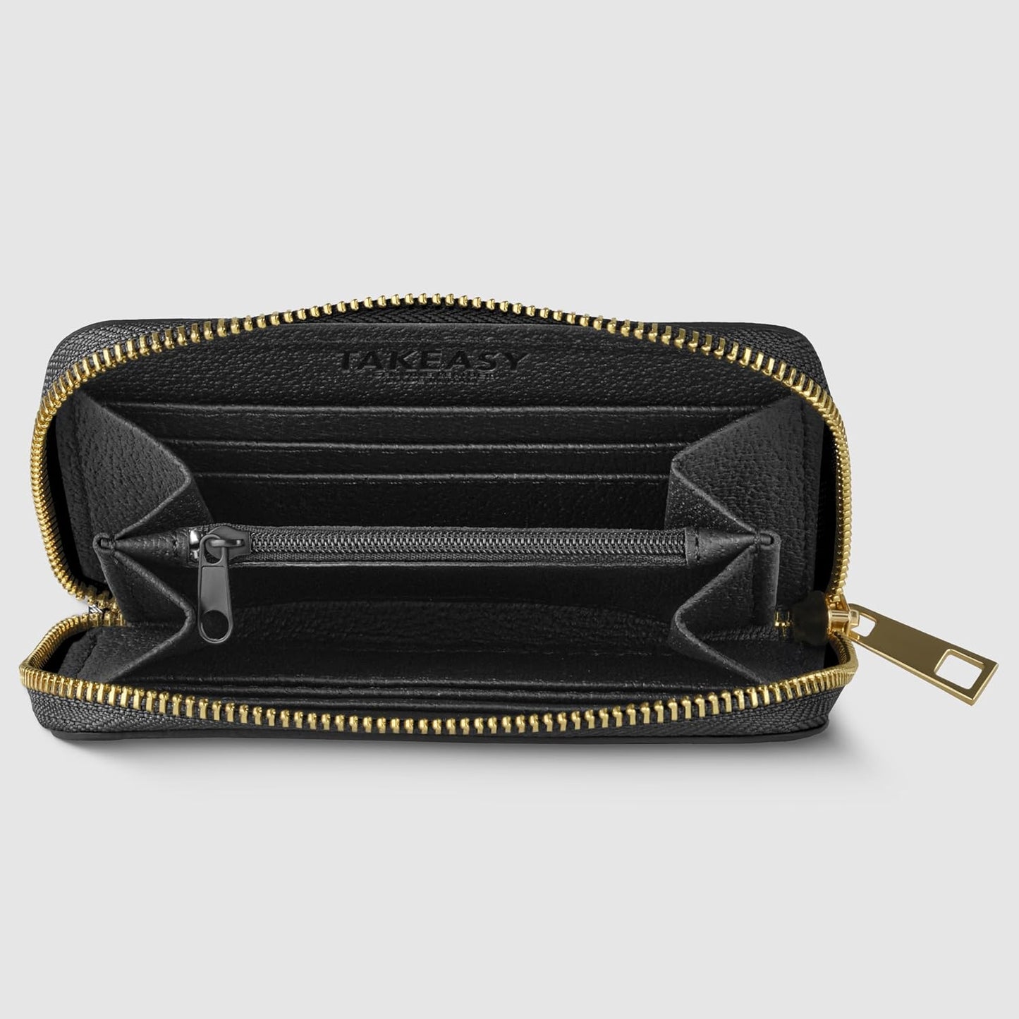 TAKEASY Cartera italiana de gamuza auténtica para mujer con tejido...