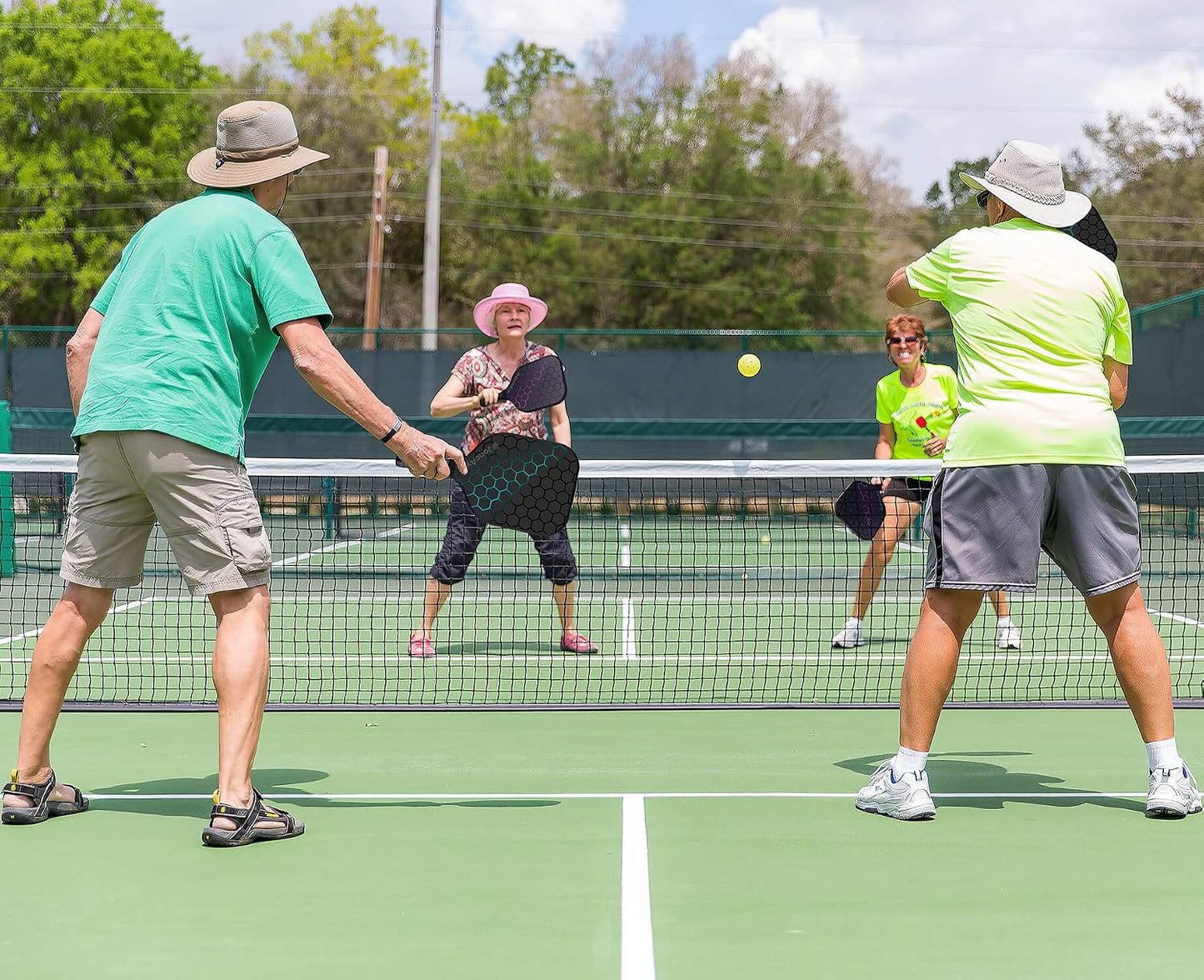 JoncAye Pickleball Paddles Juego de 4 o 2, raquetas de fibra de vid...