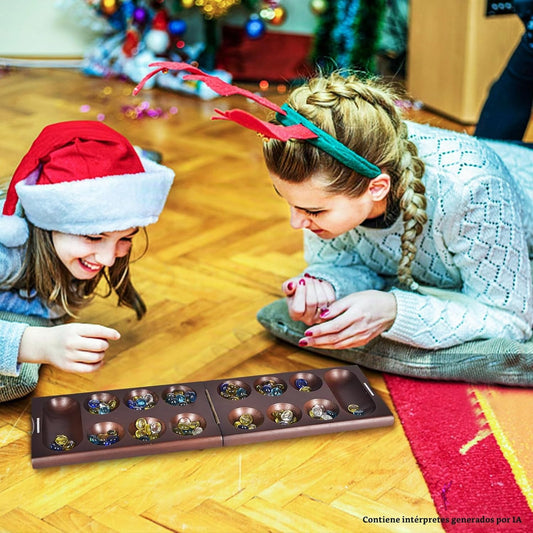 VAMSLOVE Juego de mesa de madera de Mancala con bloqueo magnético\/...