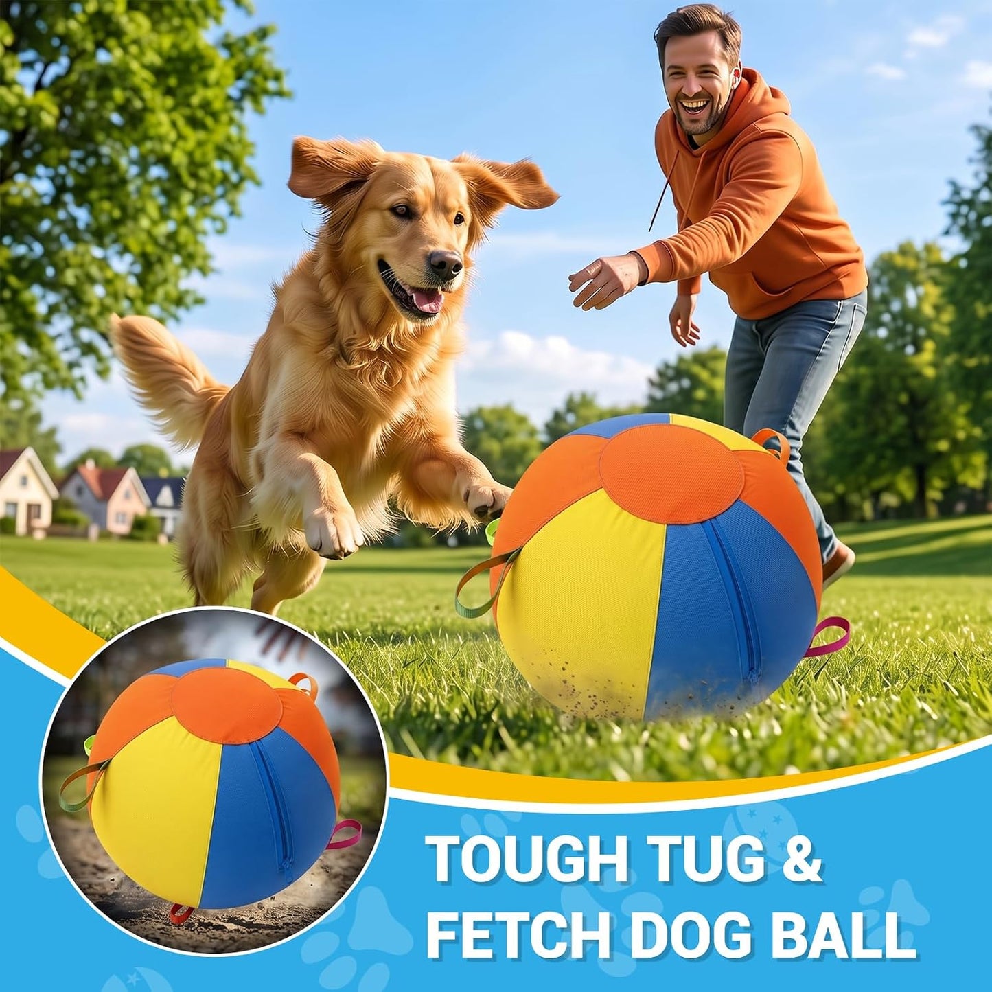 Pelota de pastoreo de 22" para perros, pelota inflable de entre...