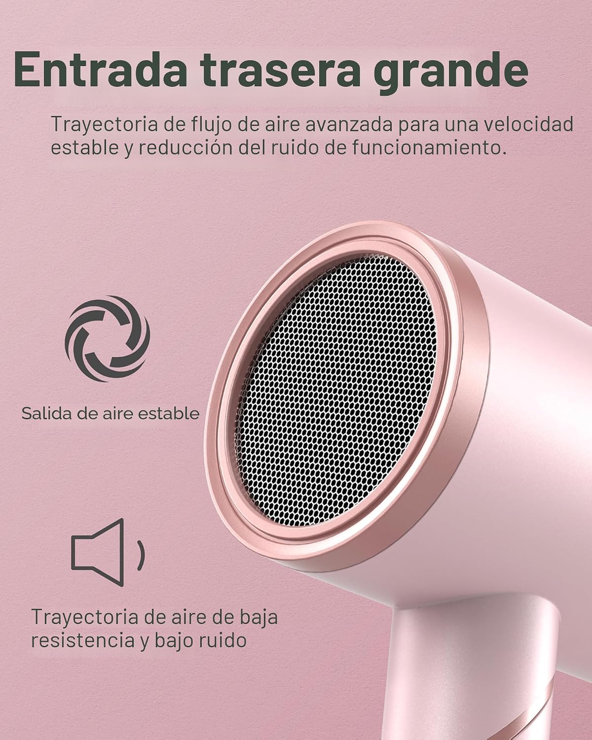 ANNLARY ANNLARY - Secador de pelo con peine, 1800 W con difusor par...