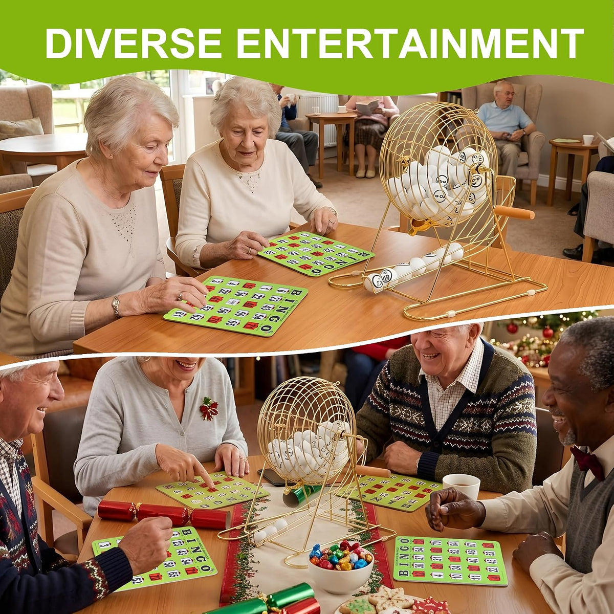 GSE Games & Sports Expert Tarjetas de bingo verdes Jumbo Shutte...
