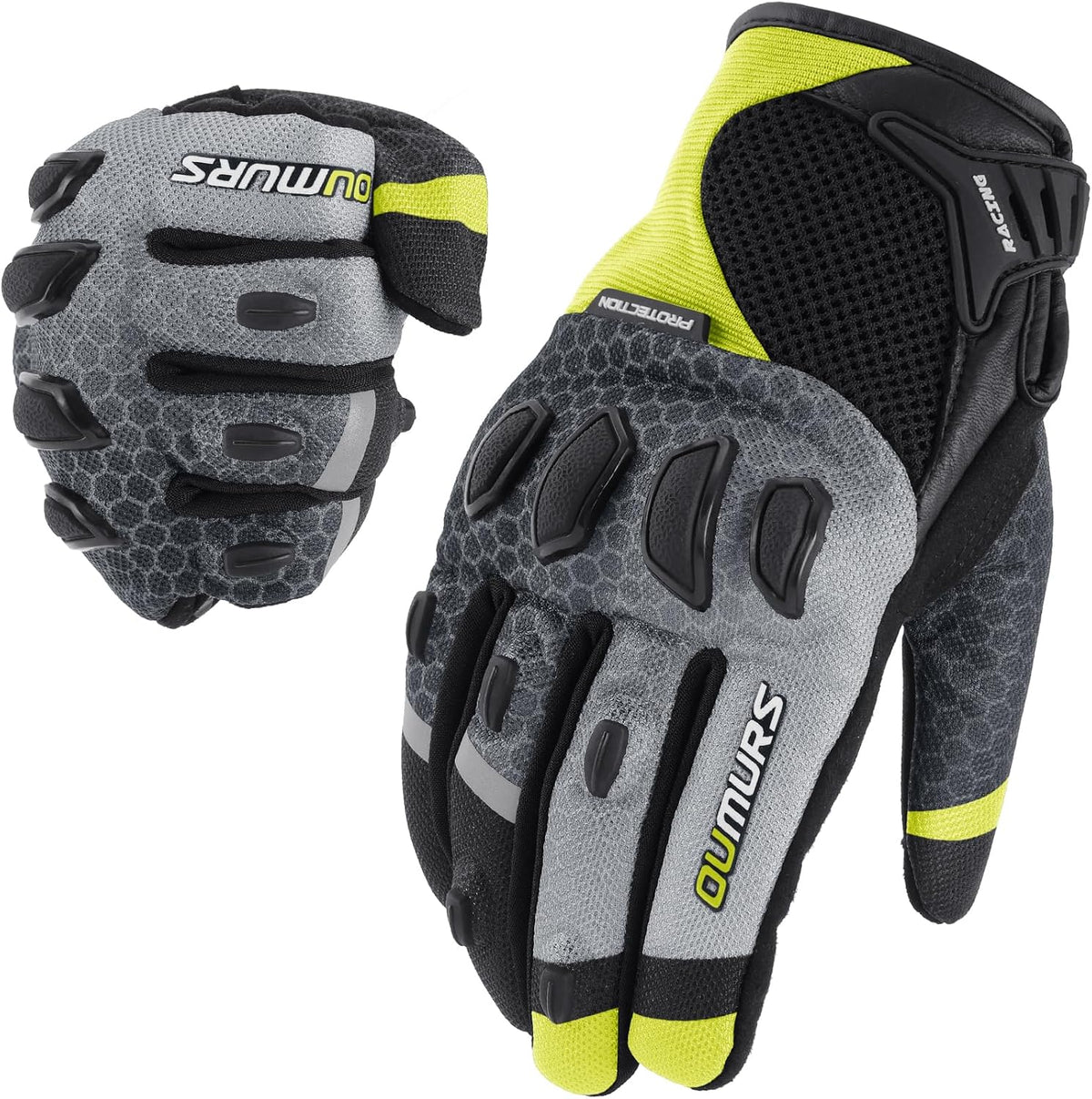 Oumurs Guantes de motocicleta para hombres y mujeres, guantes de ci...