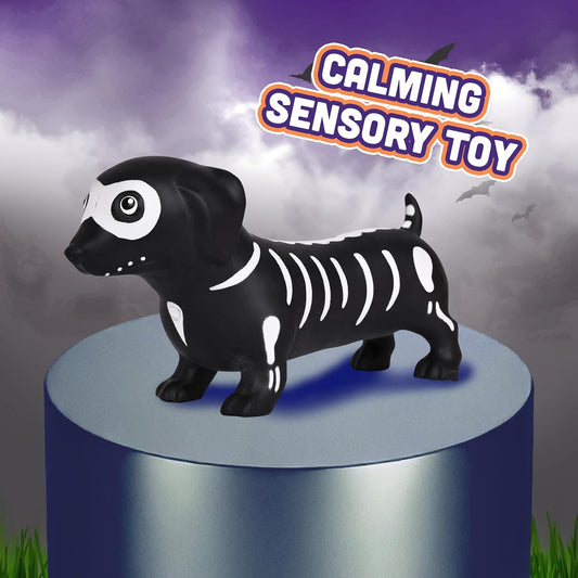 Toymendous Squishy Perro Weenie - Esqueleto | Juguete sensorial bla...