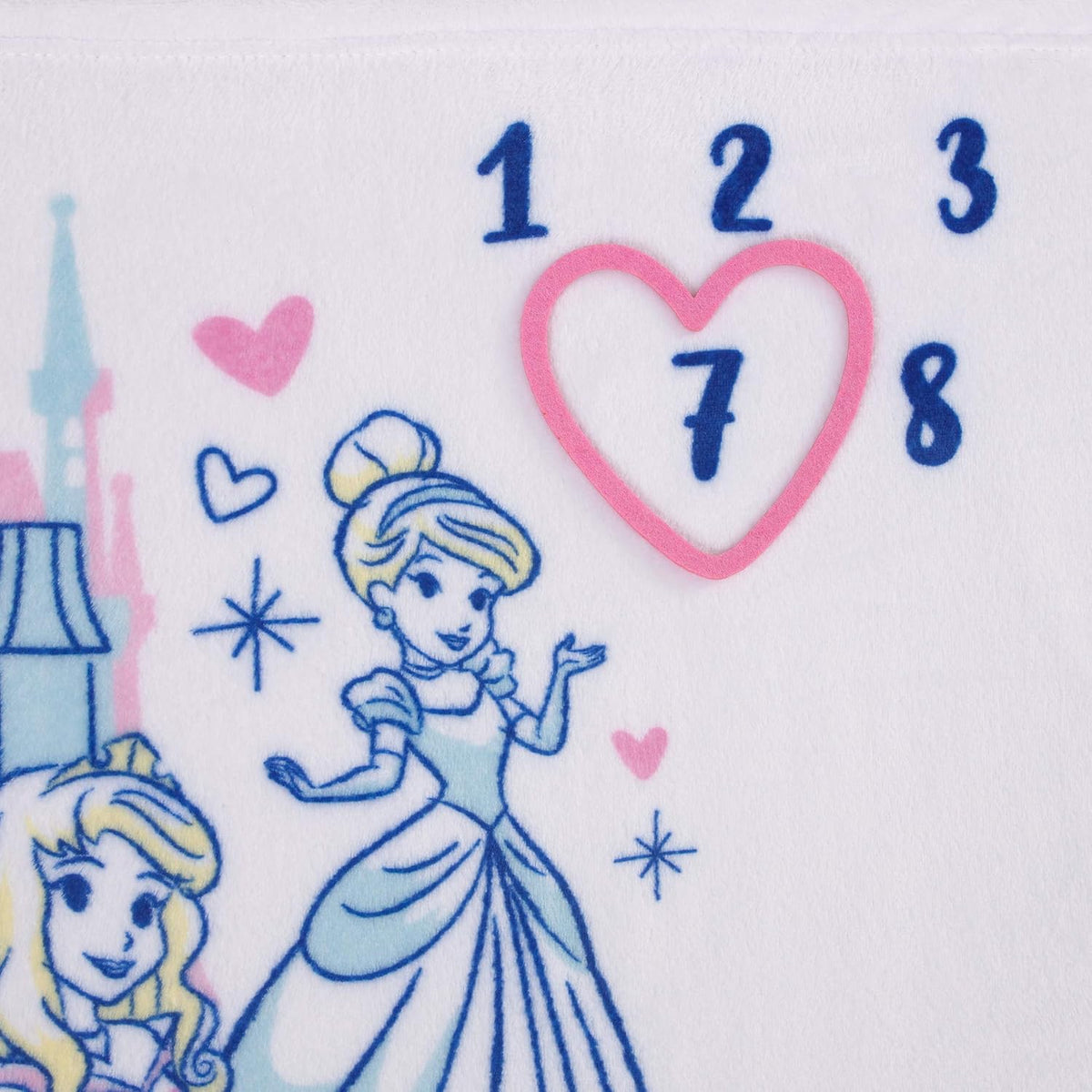 Disney Princesa Rosa, Azul, Amarillo y Blanco Súper Suave Manta par...