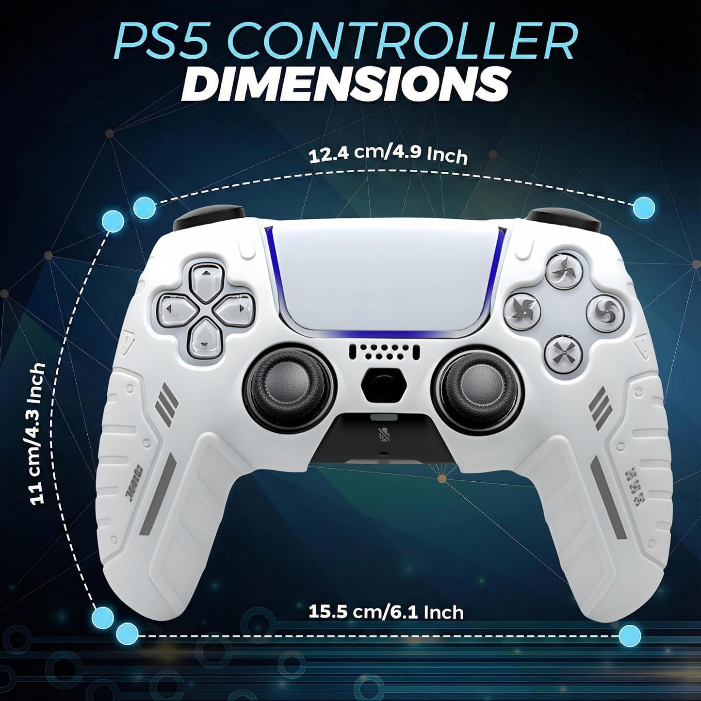 NexGami Mando Inalámbrico Compatible con PS5, Gamepad Bluetooth 5.0...