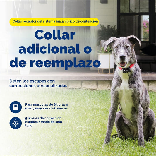 Sistema inalámbrico de contención para mascotas PetSafe, collar rec...