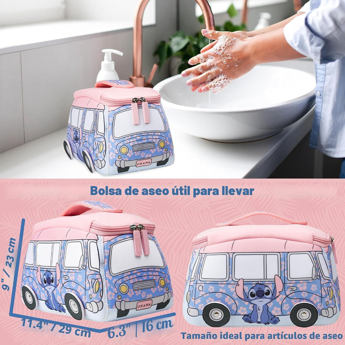 Bolsa de aseo Get Trend para mujeres, artículos esenciales de viaje...