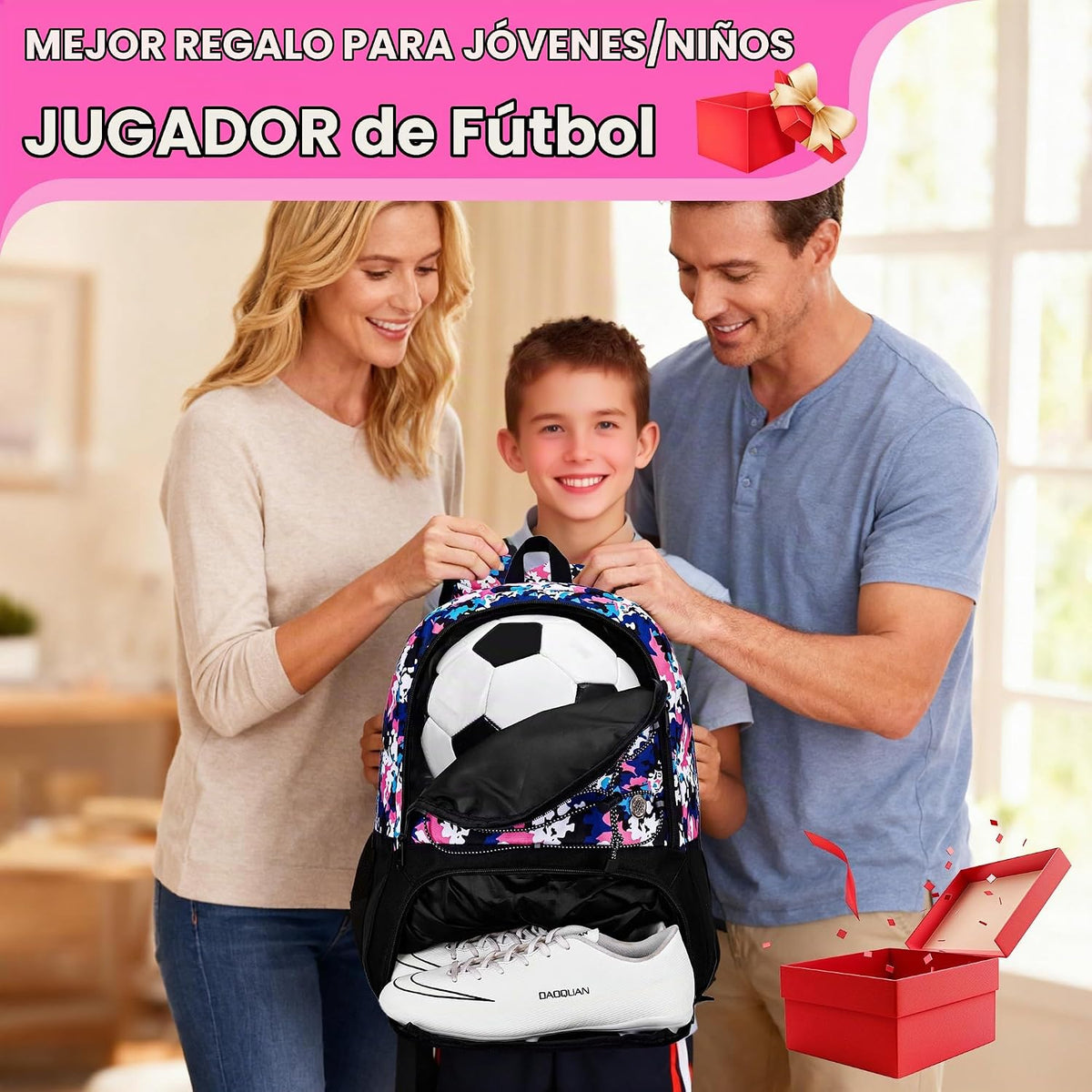 Hsmihair - Mochila de fútbol juvenil - Mochila para fútbol y balonc...