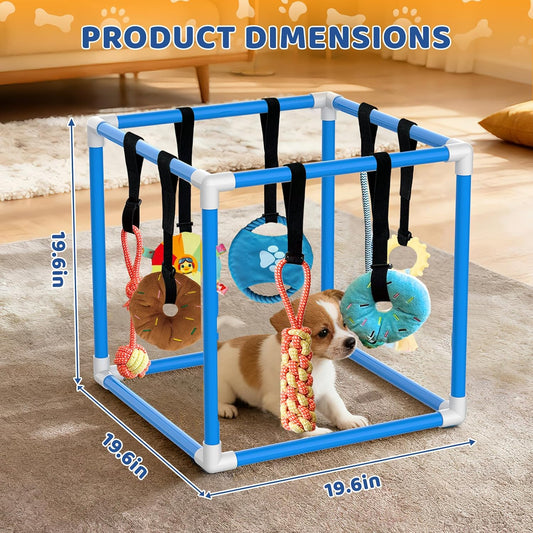 Gimnasio de juego para cachorros con 8 juguetes colgantes, gimnasio...
