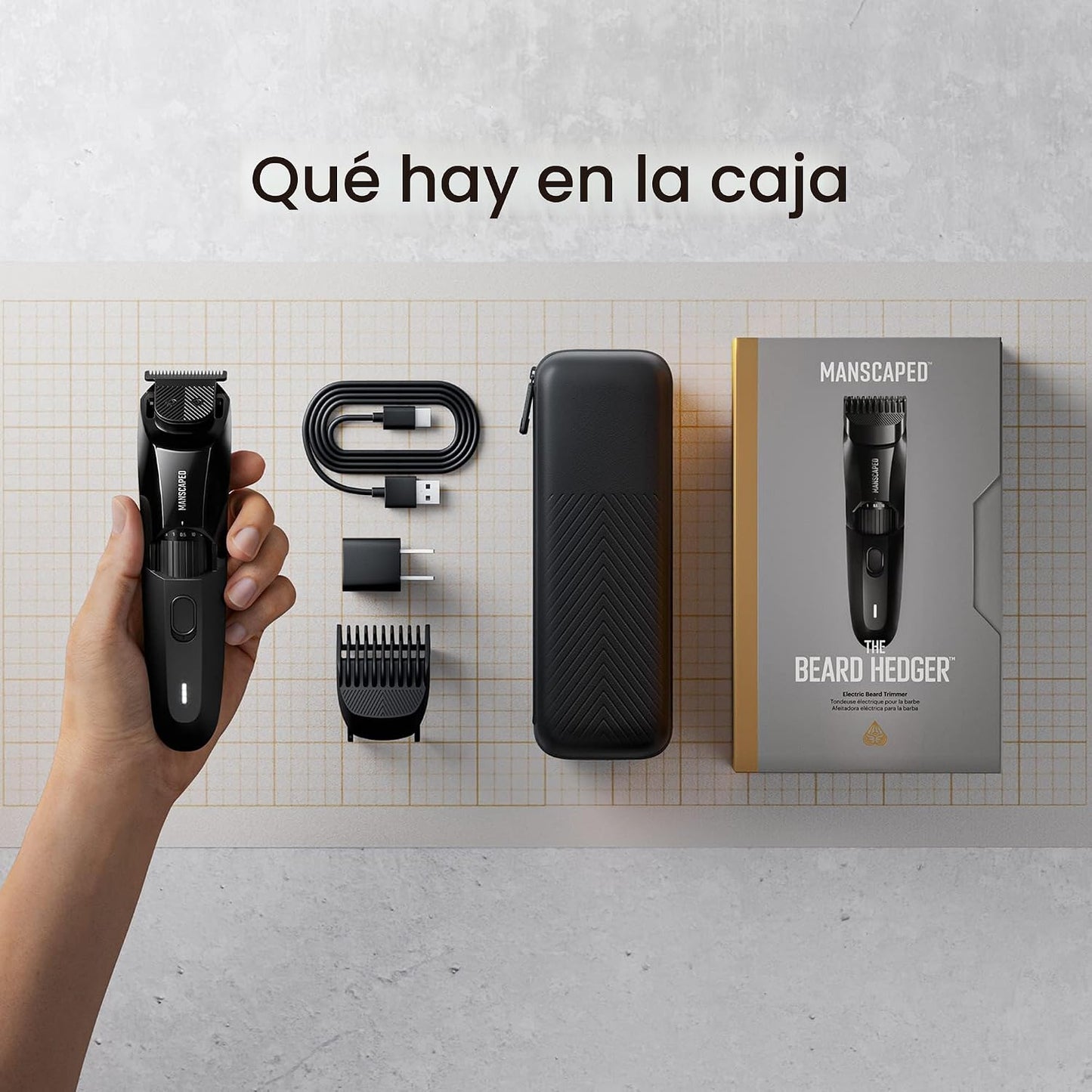 MANSCAPED The Beard Hedger - Cortadora de barba para hombre, rueda...