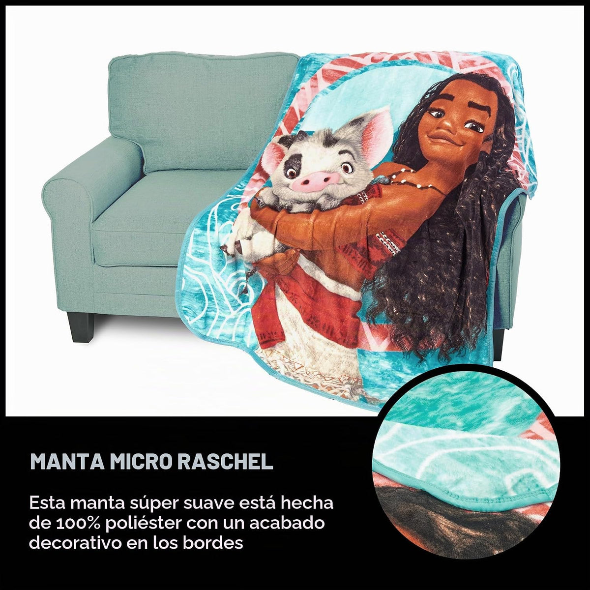 Manta Northwest Moana de micro raschel, 46 x 60 pulgadas, Voyagers