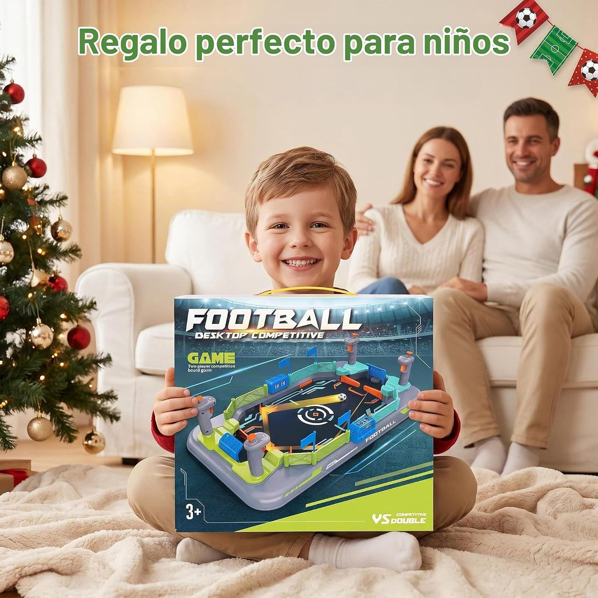 COUOMOXA Juego de mesa de fútbol para niños: mini juego de mesa de...