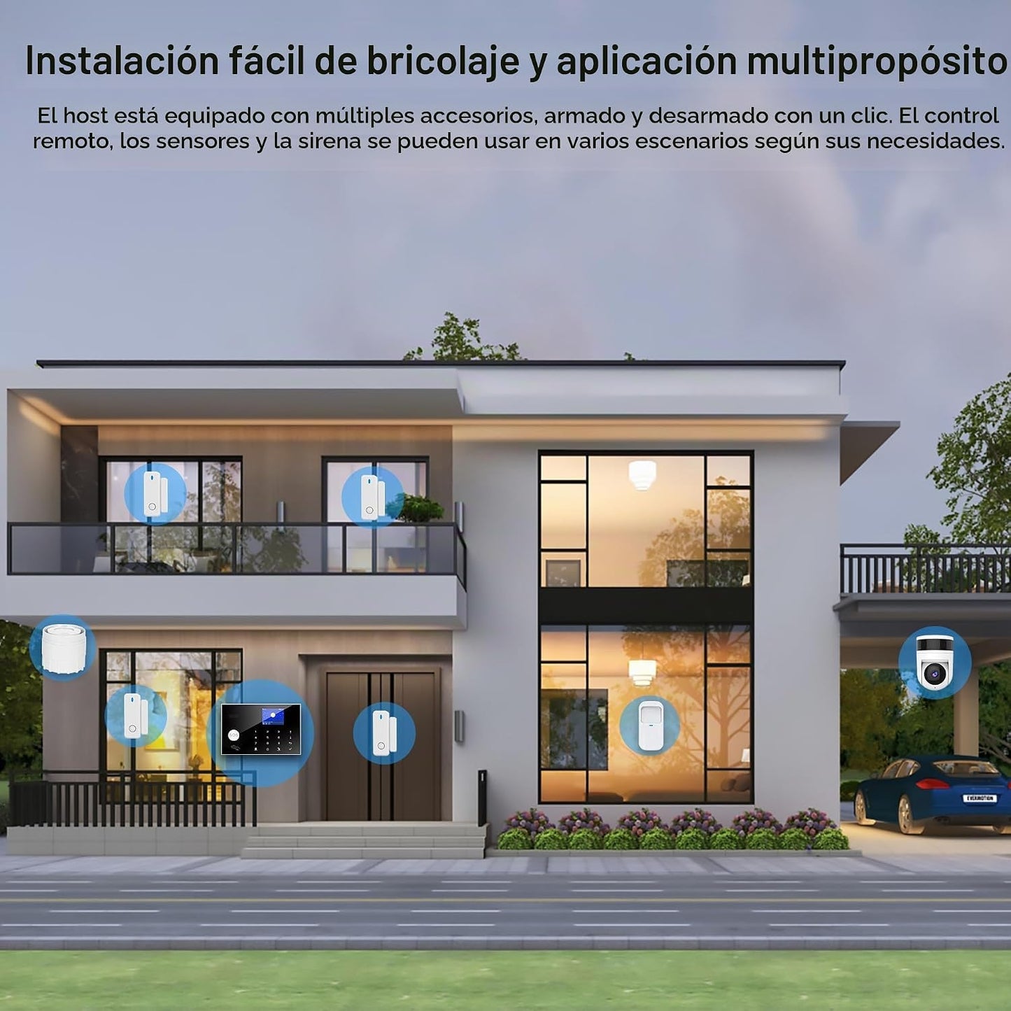 Sistema de seguridad para el hogar con cámara, kit de alarma WiFi +...