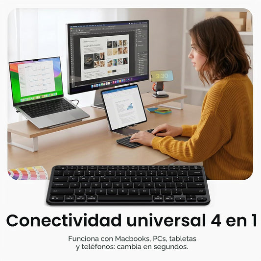Satechi Slim EX1 Teclado Inalámbrico, Teclado Compacto para Mac, Wi...