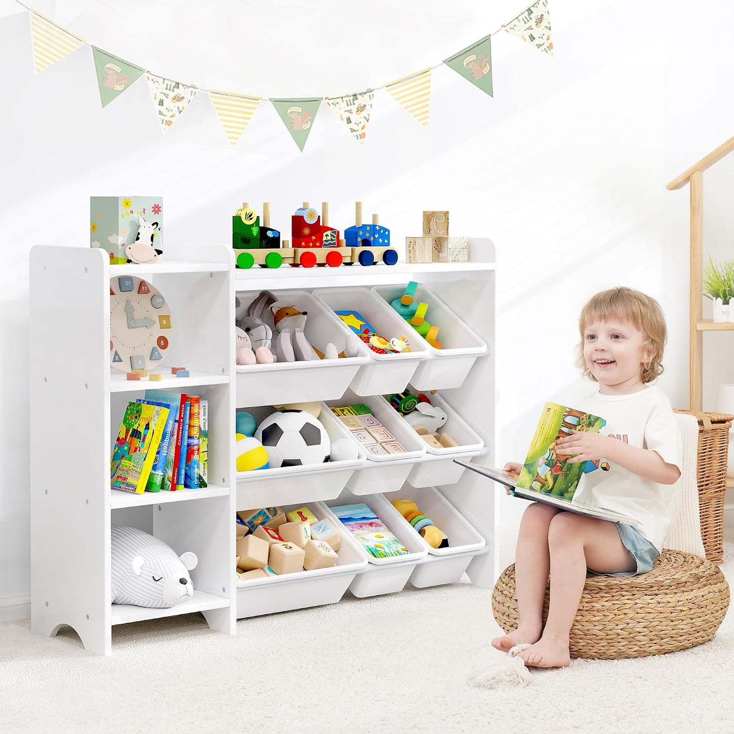 MallBest Organizador de almacenamiento de juguetes para niños con c...