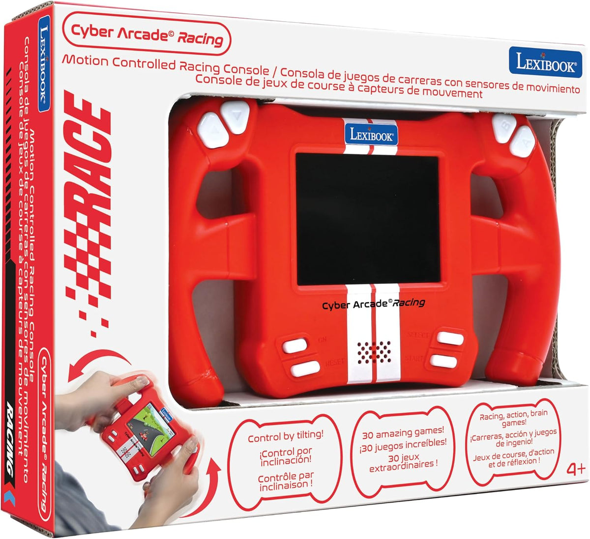 Lexibook, Cyber Arcade Racing, consola de carreras controlada por m...