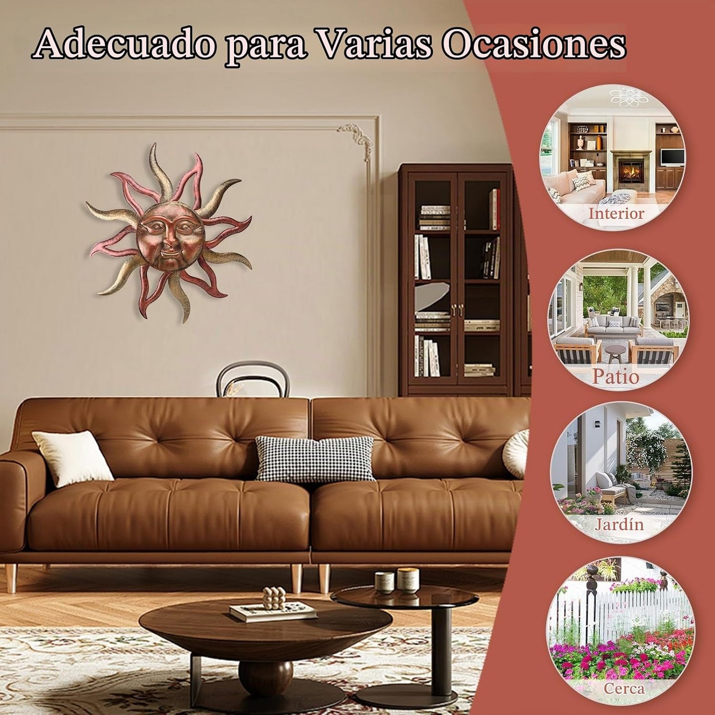 HOBYLUBY Decoración de pared grande para exteriores, a prueba de óx...