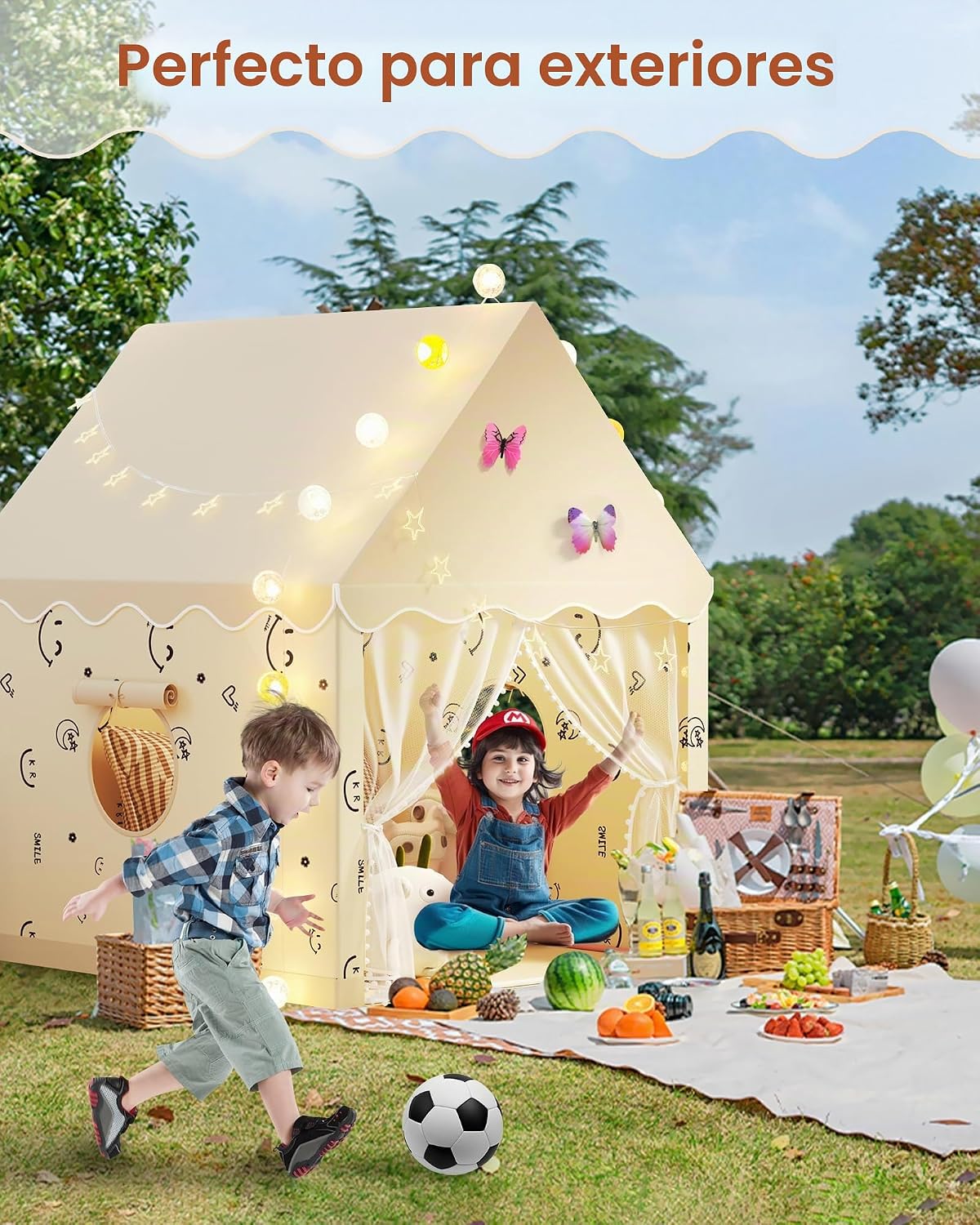 Tienda de campaña para niños, tienda de campaña de princesa para in...