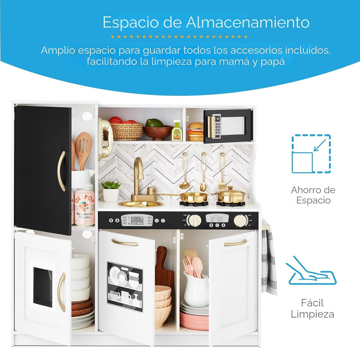 Best Choice Products - Juego de cocina de madera para niños, juego...
