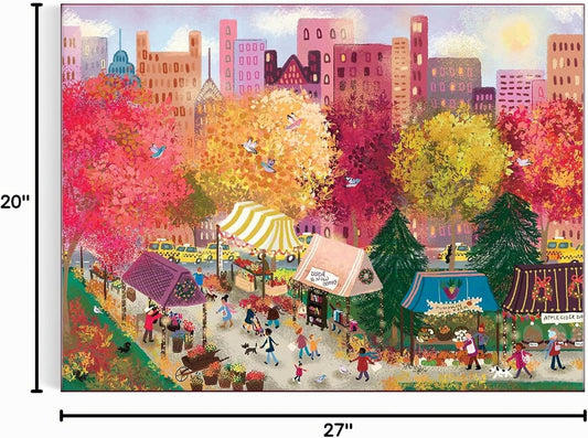 Galison - Otoño en el mercado de la ciudad - Rompecabezas de 1000 p...