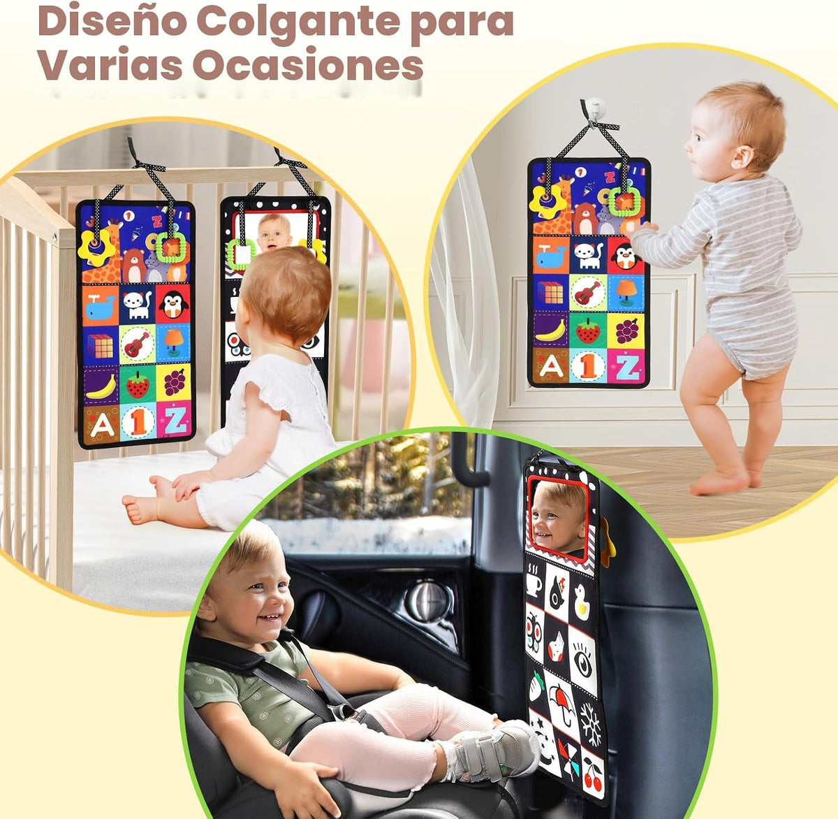 URMYWO Juego de Tiempo de Barriga - Juguetes de Alto Contraste en N...