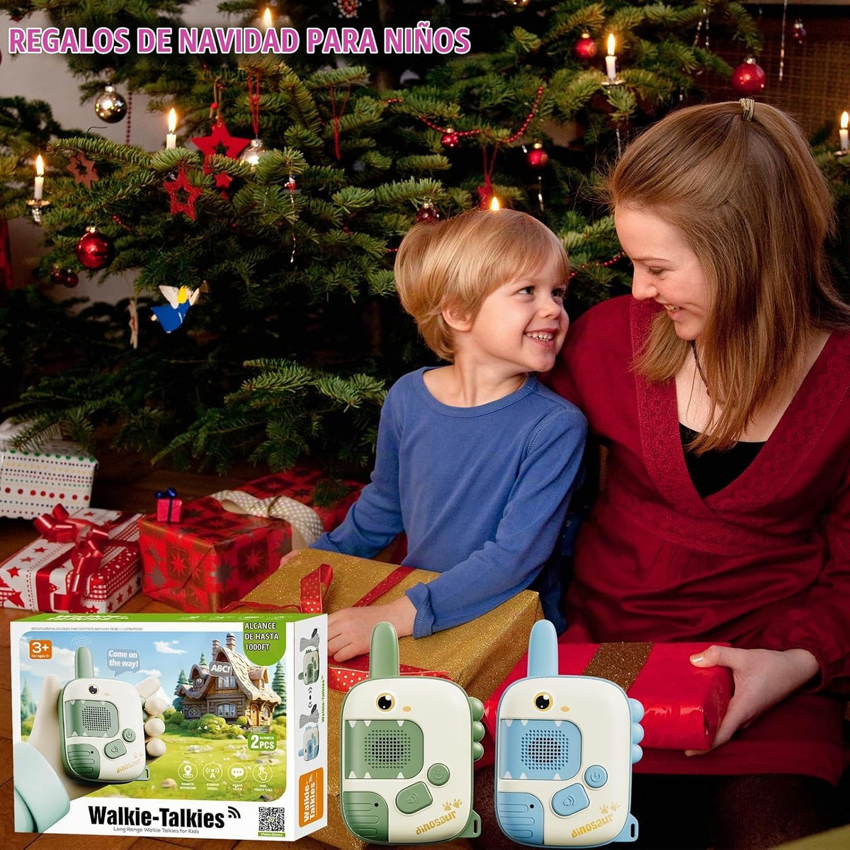 Regalos de juguetes de walkie talkies para niños y niñas: 2 paquete...