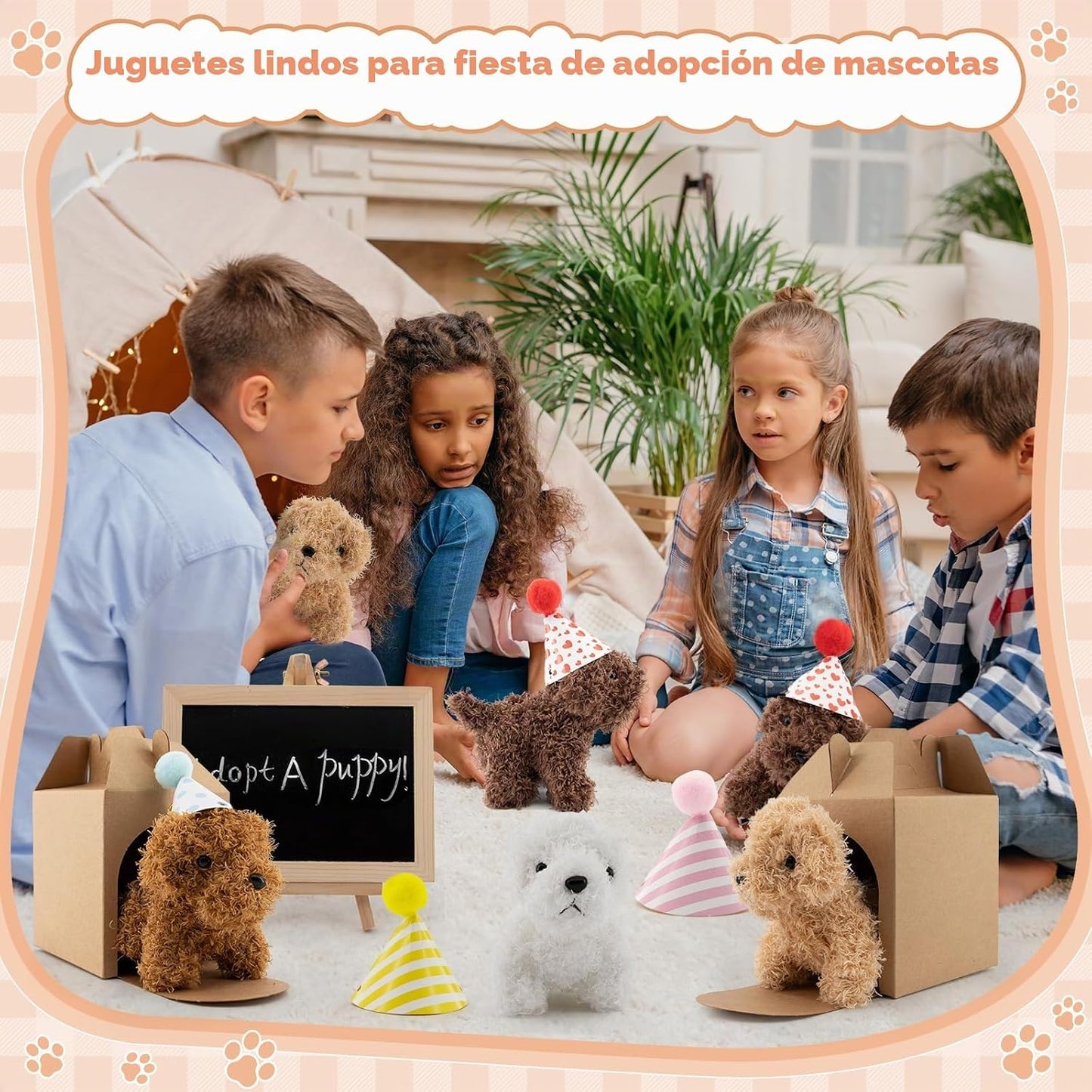 Rigibright 90 piezas de sorpresas de fiesta de adoptar un cachorro,...