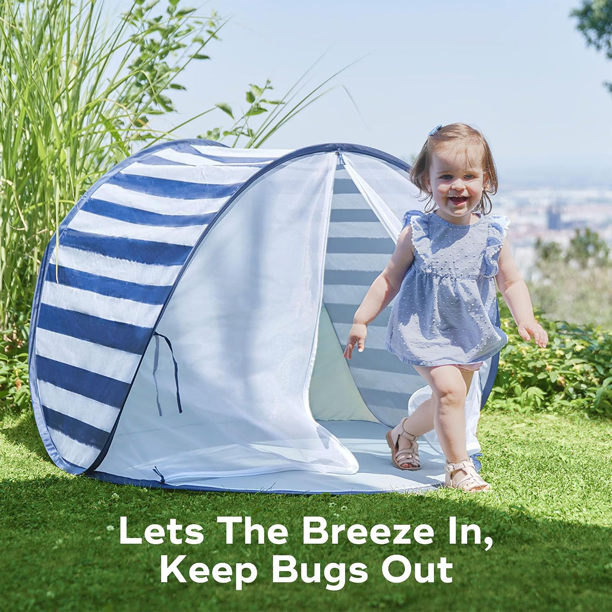 Babymoov Tienda de campaña marina anti-UV UPF 50+ con sistema despl...