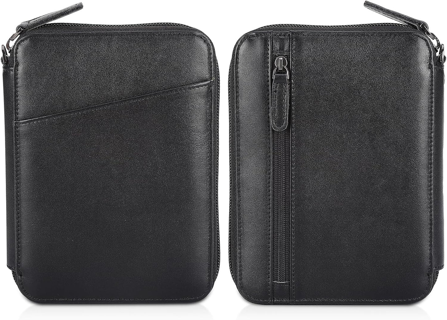 Polare - Cartera de piel de napa, para pasaporte familiar, para 4 p...
